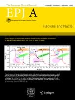 Journal cover: The European Physical Journal A