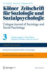 cover: KZfSS Kölner Zeitschrift für Soziologie und Sozialpsychologie